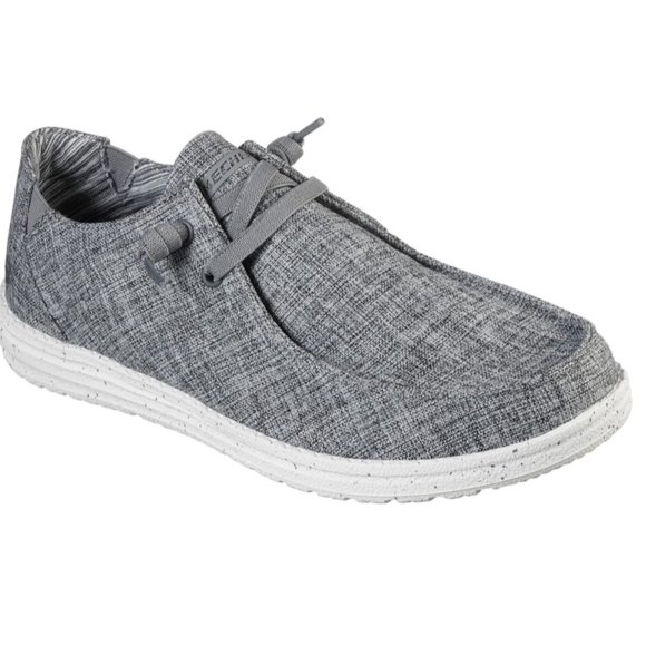 SKECHERS Men Streetwear Slip On Shoes - Relaxed Fit Air Cooled--Grey - Picture 4 of 7